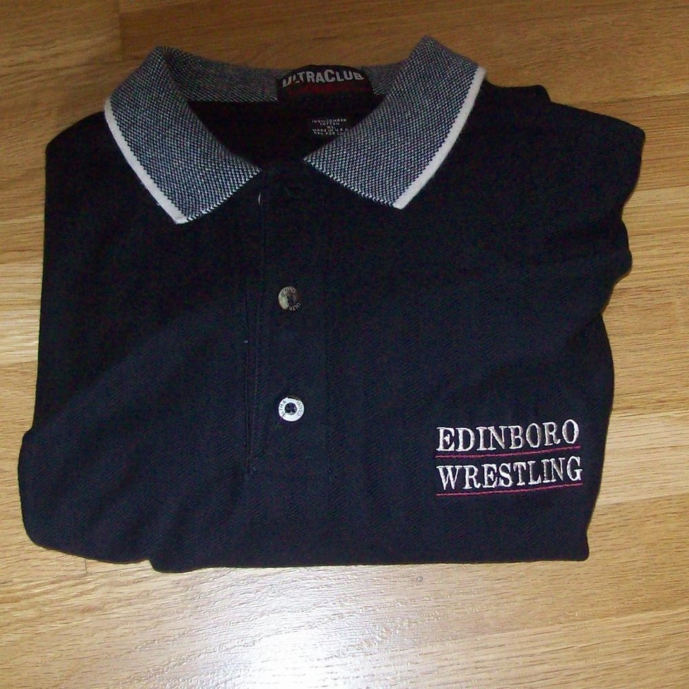 NWOT POLO EDINBORO UNIVERSITY WRESTING MEN  XL ULTRA CLUB COLLECTION